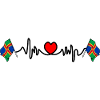 Lincolnshire flag + heartbeat