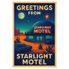 Starlight Motel Neon Desert Poster