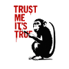 Trust Me It's True Monkey Graffiti