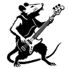 Bassrat in rock gig