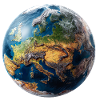 Globe Design: Europe-Asia Landscape