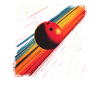 90er Bowlingkugel