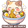 Cats Ramen Noodle Japansk Anime Manga Kawaii