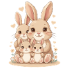 Cuddly Bunny Family Love