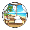 Relaxing Otter Beach Spa Day Art