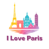 I Love Paris Skyline Gradient