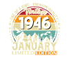 80e anniversaire Millésime janvier 1946