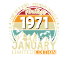 55e anniversaire millésime janvier 1971