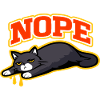 Nope Cat Lounging Meme