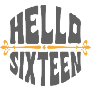 Hello Sixteen Retro Birthday