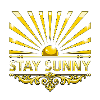 STAY SUNNY mit Verzierung
