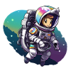 Astronaute d’aventure spatiale