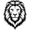 Lion Design illustration black and white