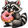 Raccoon Donut Delight