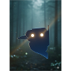 Nachtwald Vogel Silhouette Leuchten