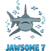 Jawsome 7 Hammerhead Shark Birthday