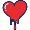 Dripping Heart Pop Art