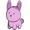 Cute Pink Bunny Adorable Kawaii Rabbit Cartoon 