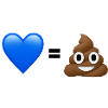 AfD is shit - 💙 = 💩 (Bright Design)