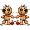 Voodoo doll with needles