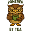 Eule mit Tee Kraftdesign