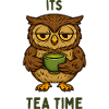 Schlafende Eule Teezeit