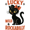 Rockabilly Black Cat Happy Wild Gift