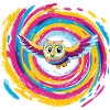 Bunte Eulenspirale