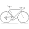 Silhouette de vélo Style Sombre