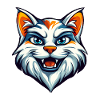 Mascotte féline féroce Logo