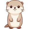 Cute otter – Happy animal drawing