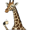 Girafe fatiguée au café – Motif drôle