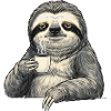 Relaxed Sloth Coffee Lover – Funny K