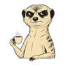 Grumpy Meerkat Coffee Lover – Funny