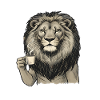 Kaffee Löwe Portrait