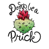 Aquarell Kaktusherz mit Blüte