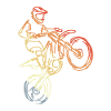 Motocross Rider Drawing