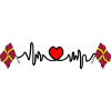 Northamptonshire flag with heartbeat