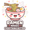 Kawaii Cat Ramen Noodles Anime Cat