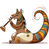 Dino Saxophon Tribal Schmuck