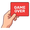 Game Over Retro-Schild