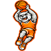 Bulldog Basketball Dunk Mascot Power