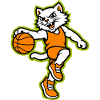 Wildcat Basketball Action Mascot