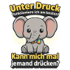 Under pressure elephant, cuddle me saying