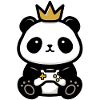Panda sticker gamer crown