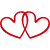 red hearts