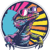 Neon Salamander Animal Sunglasses