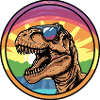 T-Rex Sunset with Sunglasses