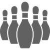 Bowling Silhouette: Pins