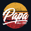 Retro Papa Since 1980 Vintage Retro Sunset Design